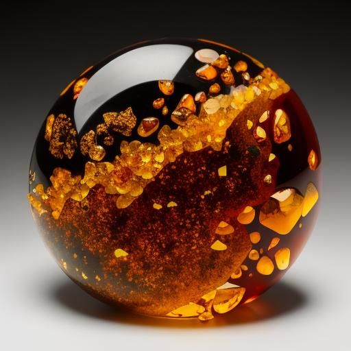 Exquisite Amber Gemstone Carving