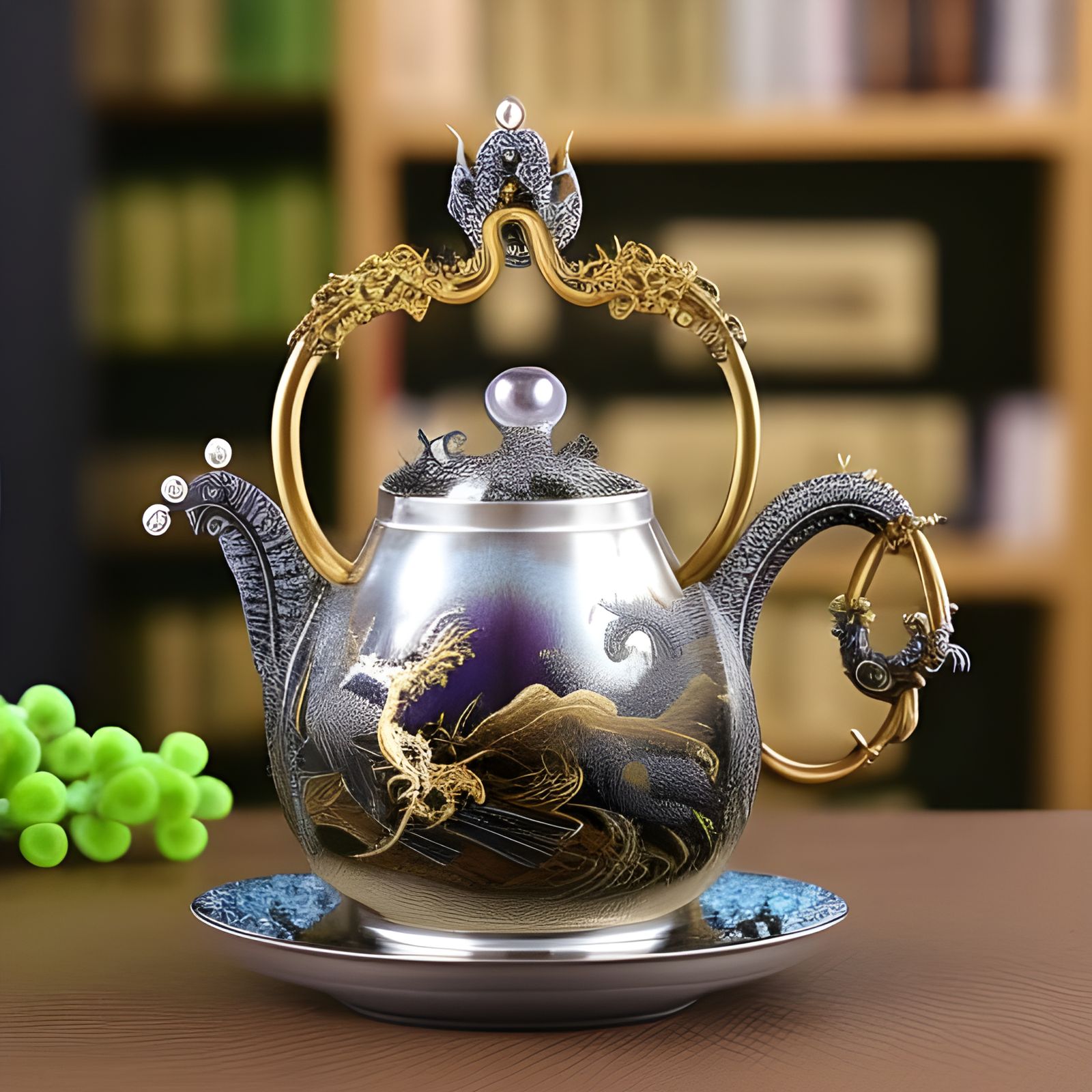 Dragon in Teacup: Dark Fantasy Miniature