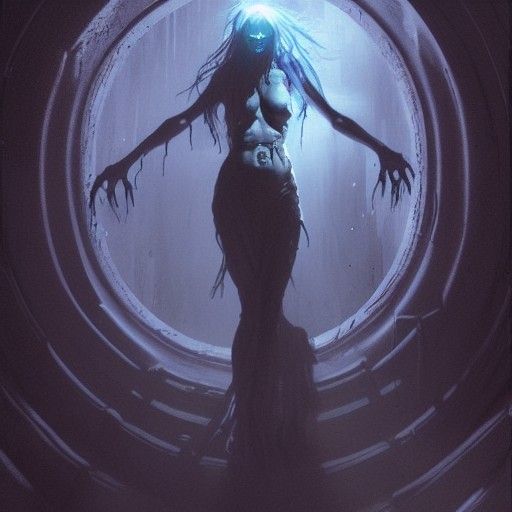 Sinister Zombie Cortana Horror Illustration