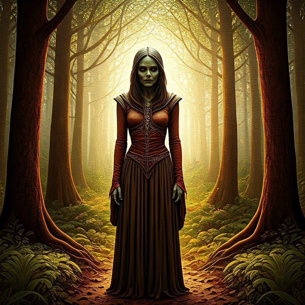 Mosaic Ghoul in Fairytale Forest Art