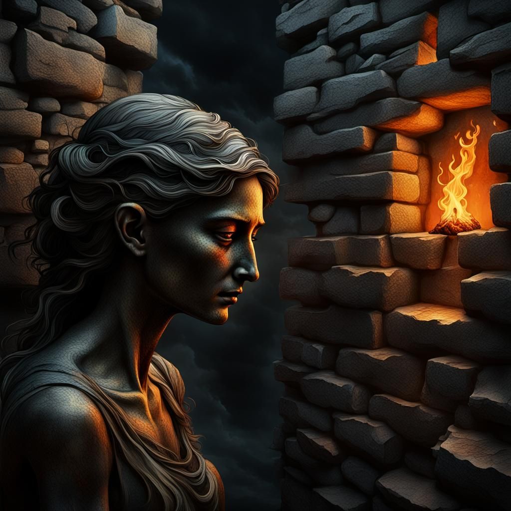 Ethereal Figures in Eternal Dusk: A Hyper-Realistic Portrait