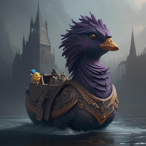 Fantastical Rubber Ducky in Detailed Matte Painting