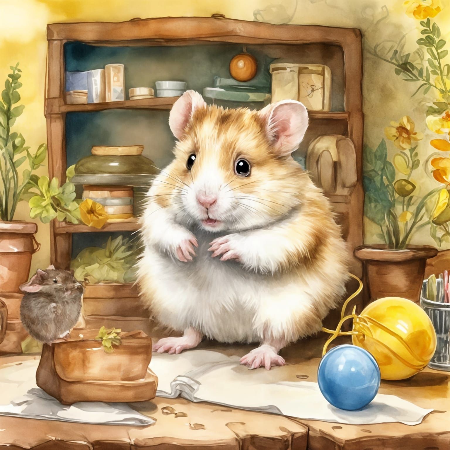 Anthropomorphic Hamster Signs Deed to Luxury Hamster Habitat