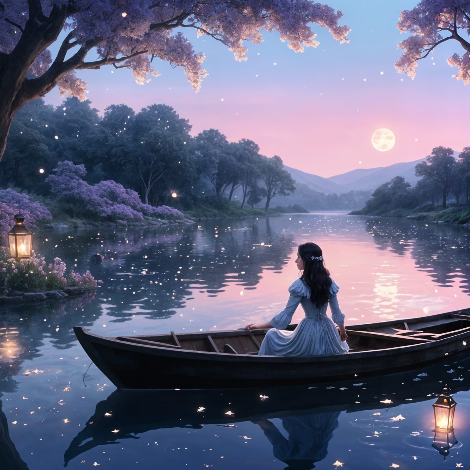 🌛✨✨🌜 
Yennefer of Vengerberg at a dreamy, magical boat par...