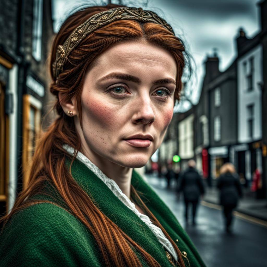 Hyperrealistic Portrait of Beautiful Irish Women