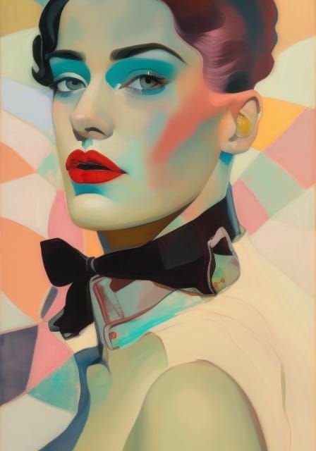 Drag King in Surrealist Mixed Media Style