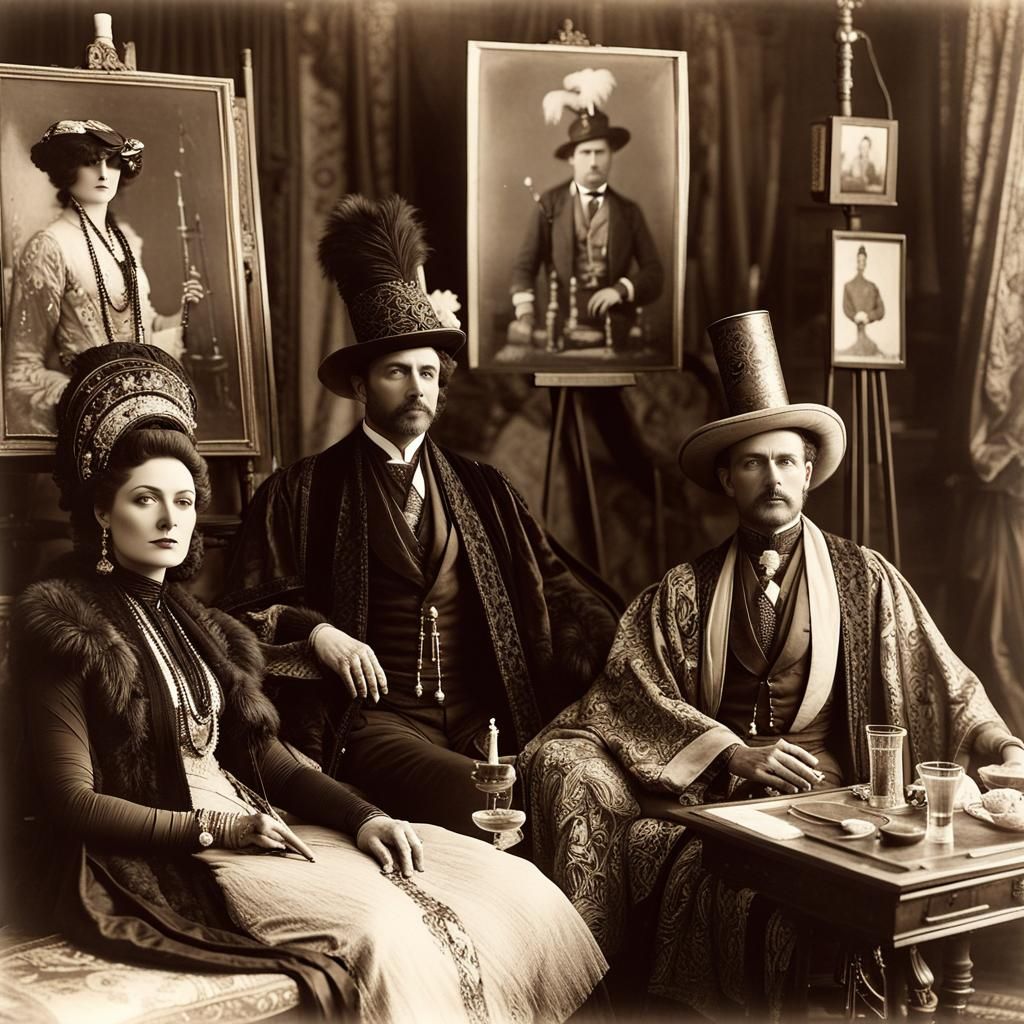 Bohemians and Artists at Fin de Siecle Gathering