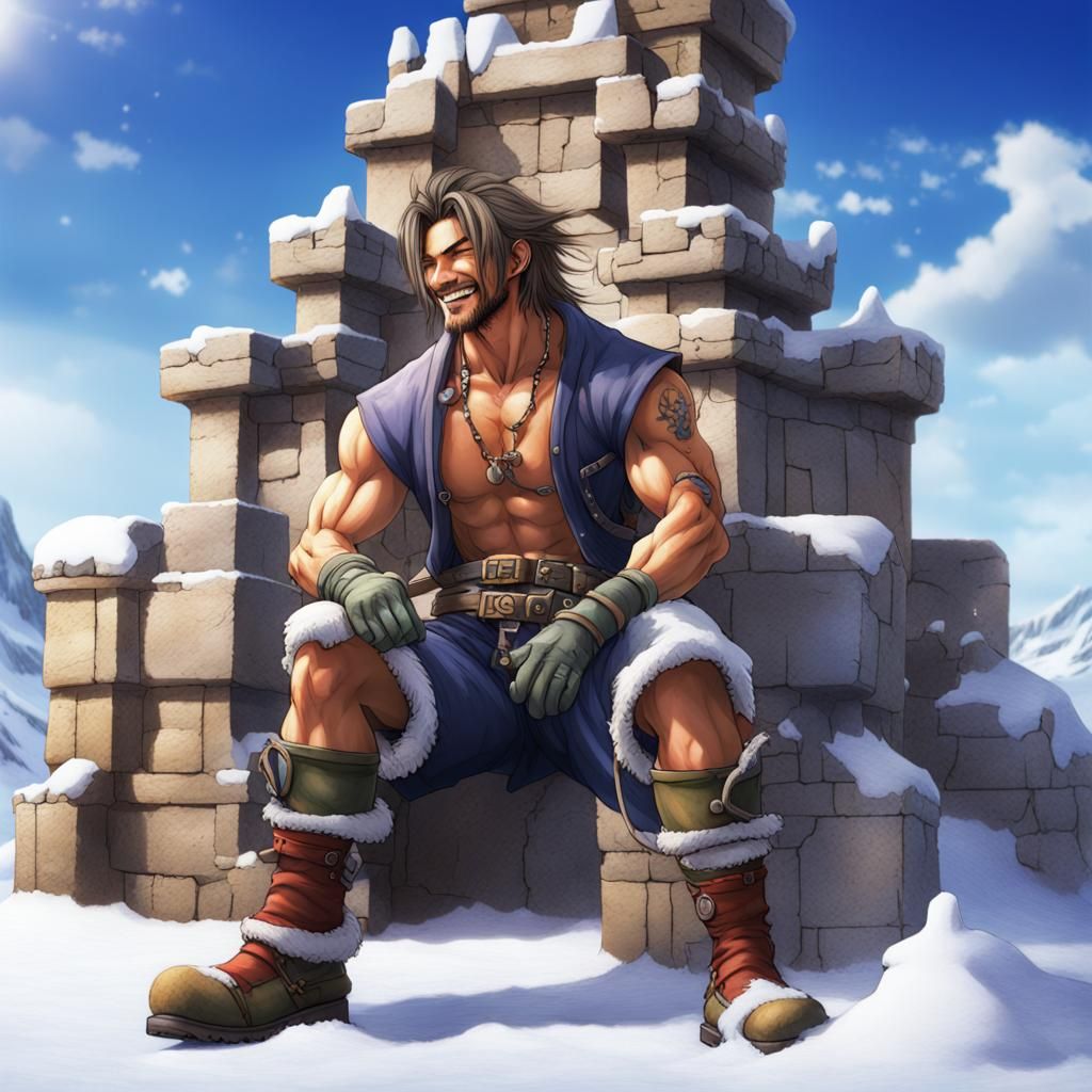 Jecht Builds Snow Castle: Hyperrealistic Concept Art