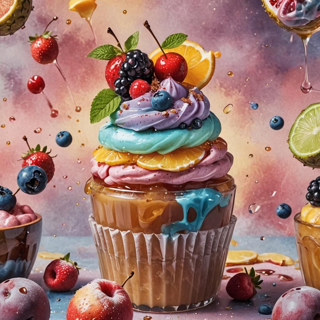 Amaretto Sour Cocktail with Popping Boba