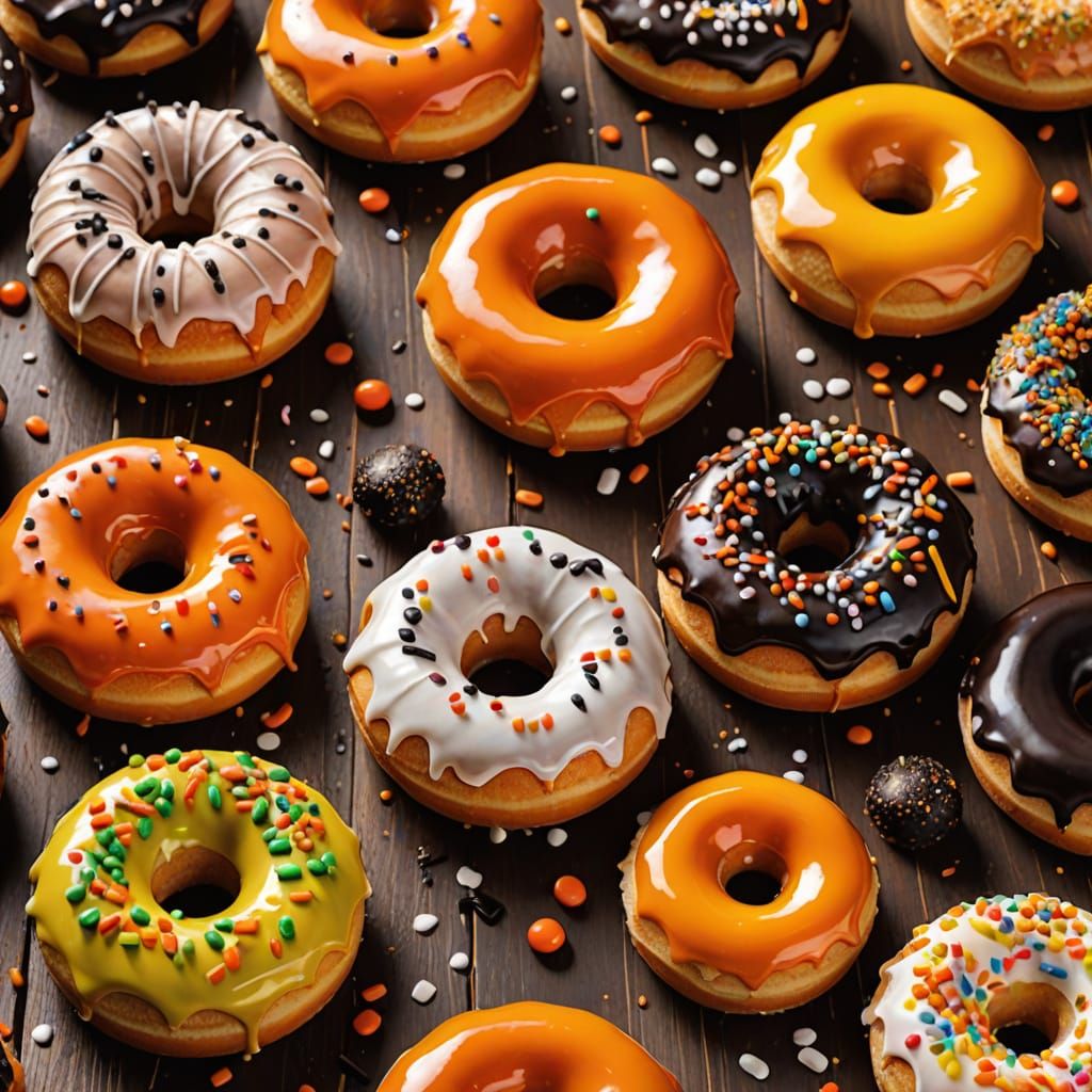 Warm Autumnal Donuts in Cozy Bakery Style