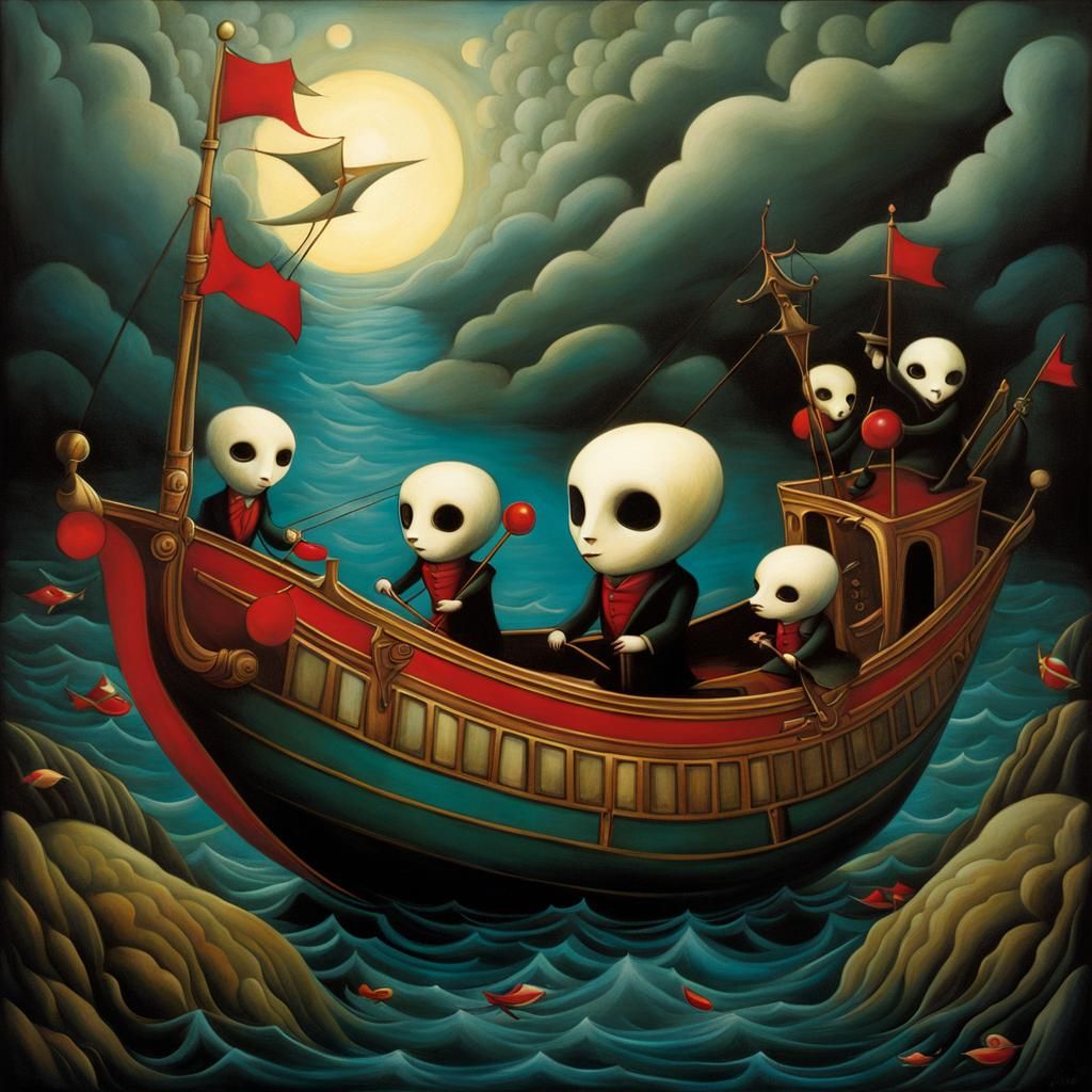 Ship of Fools in Lacombe's Illustrated Style