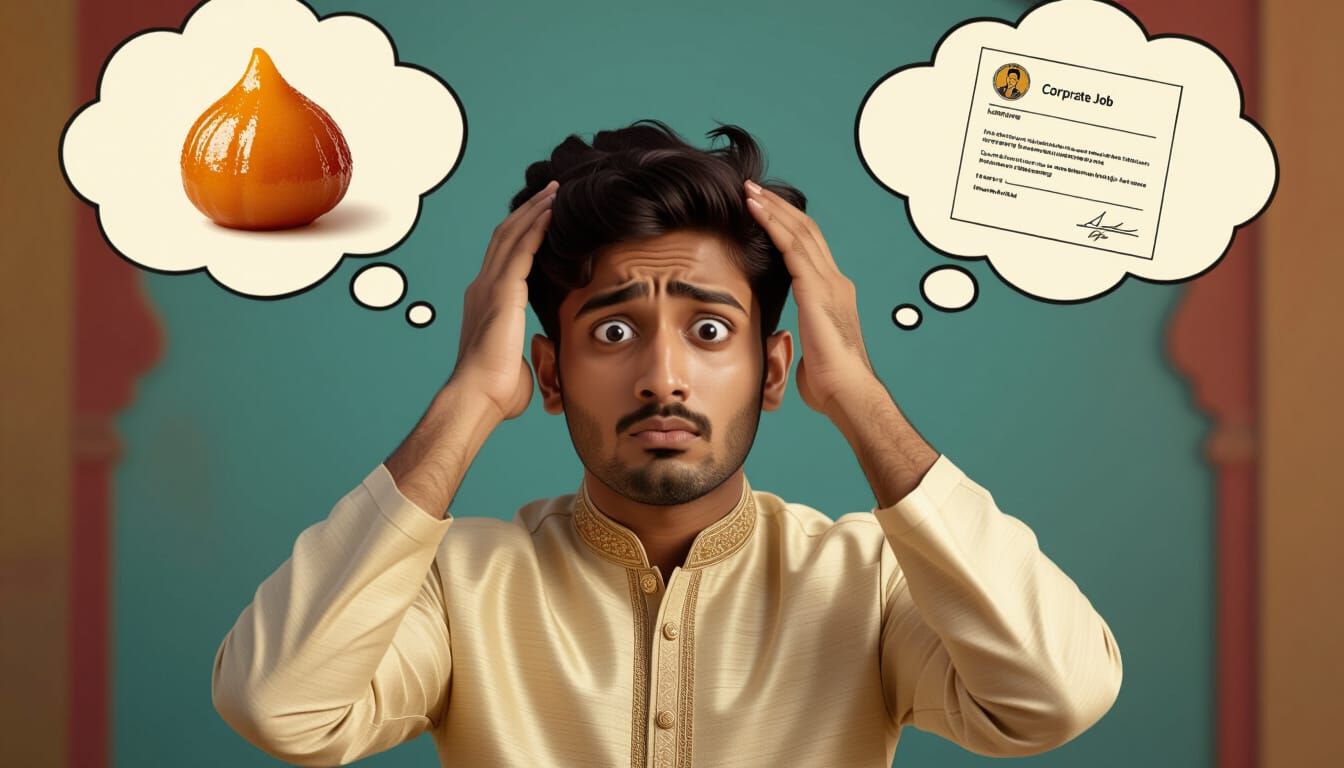 Indian Man Torn Between Tradition and Modernity