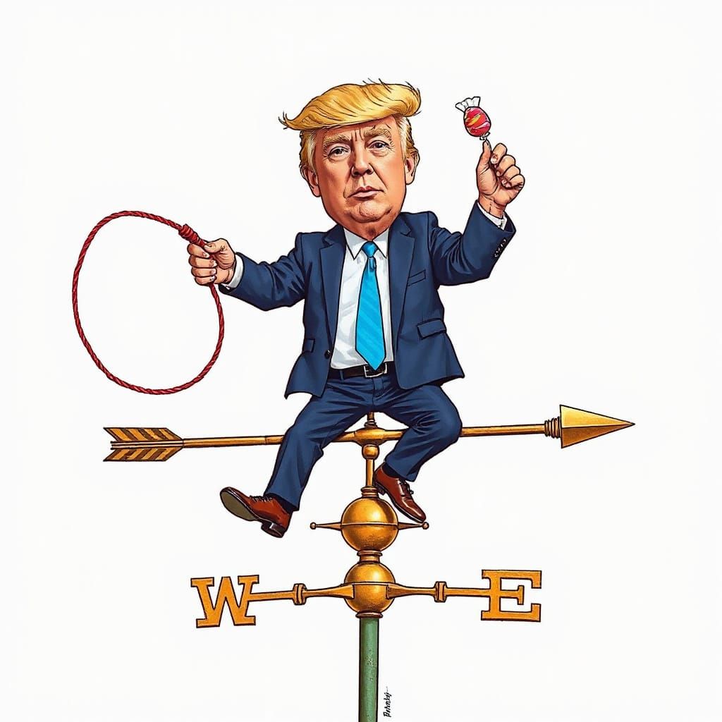 Donald Trump Weather Vane Cartoon by Zapiro