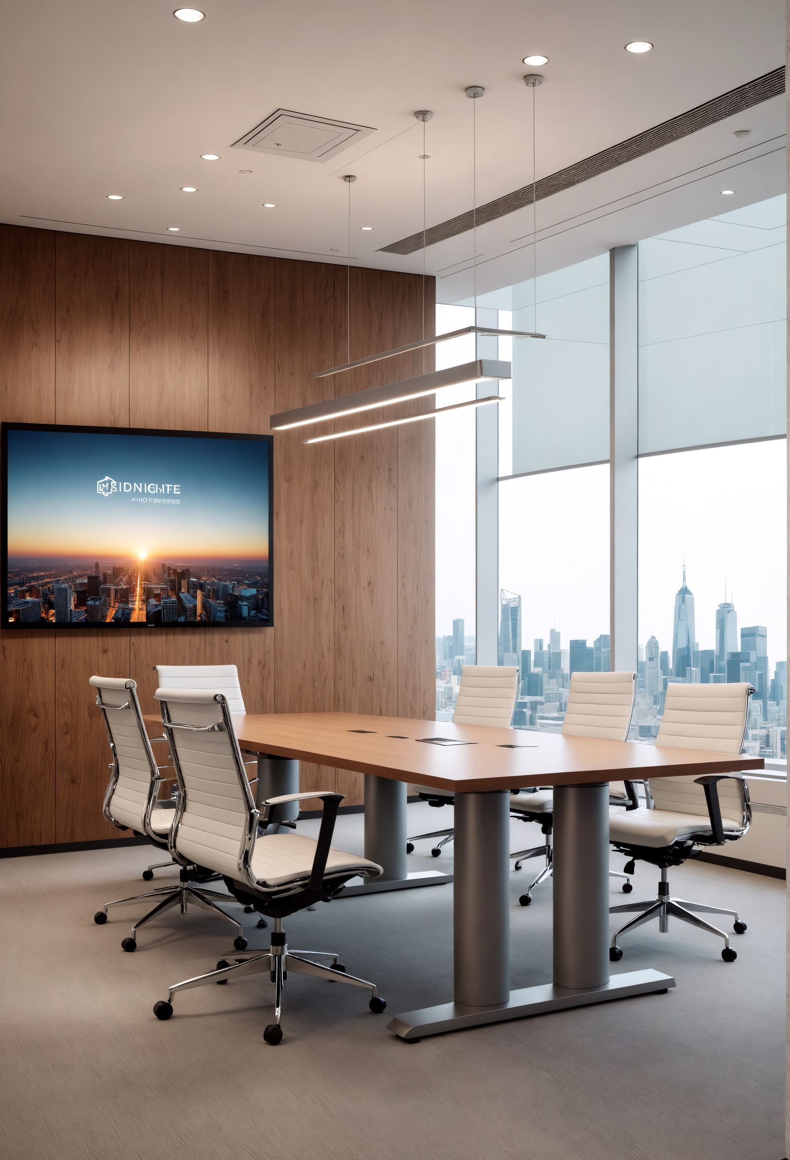 Hyperrealistic Office Conference Room in HDR