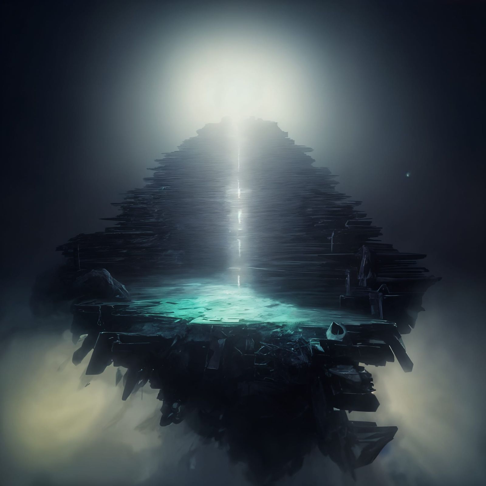 Ethereal Ghostly Entity in Haunting Altar Scene