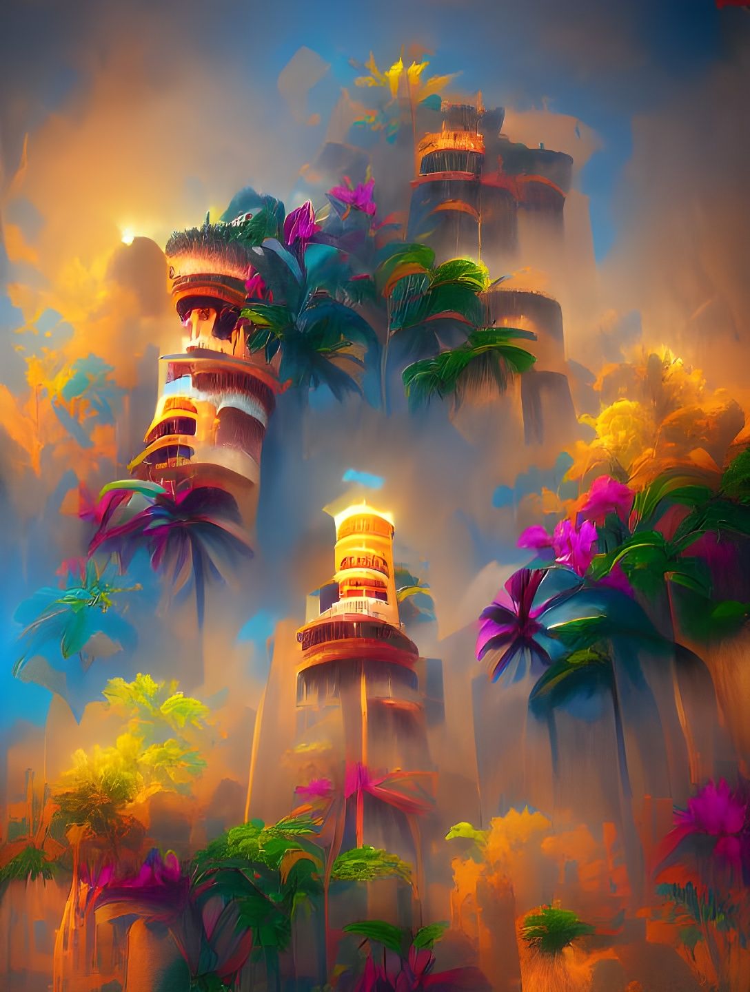 Tropical Towers in Detailed 8K Resolution