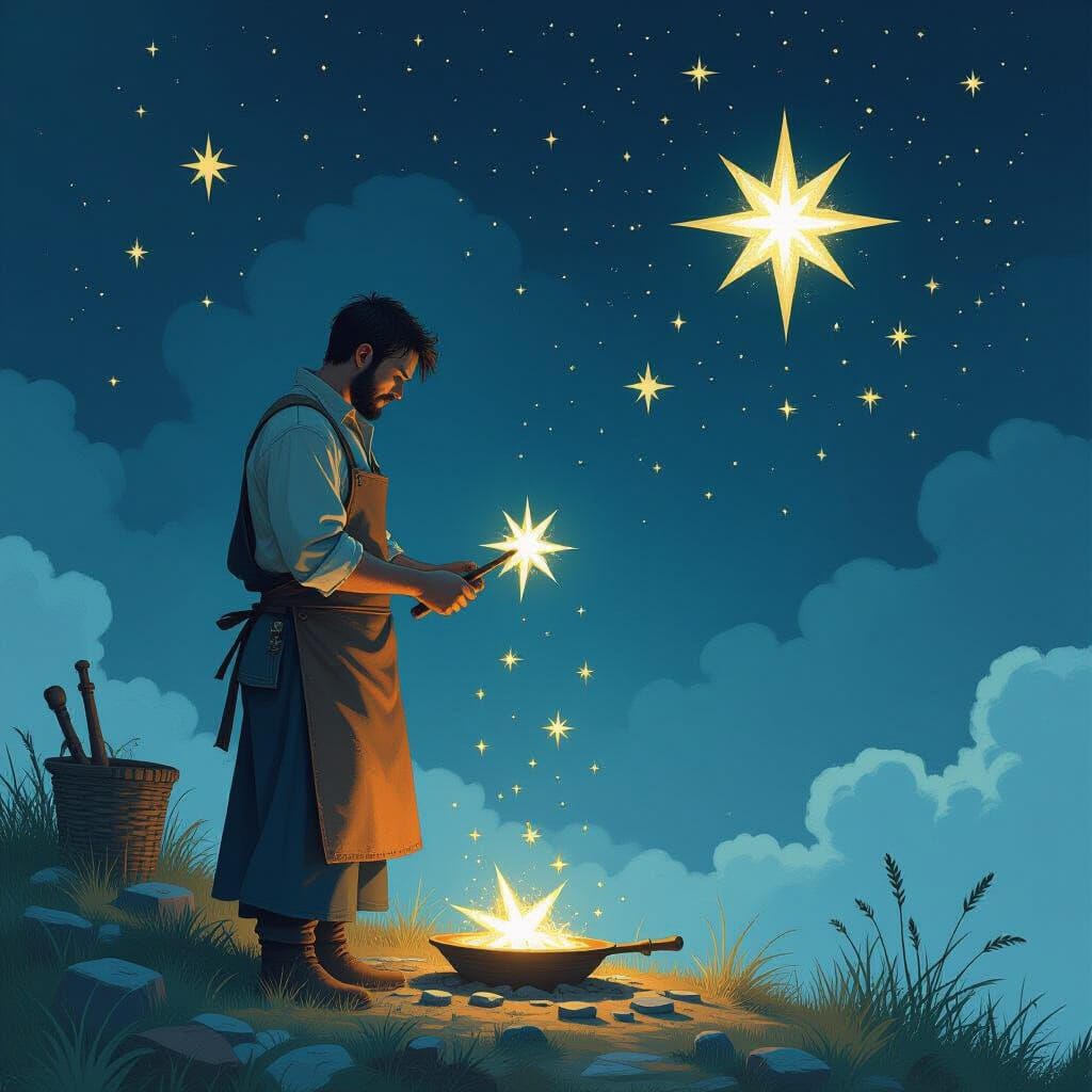 Craftsman Shaping Fallen Stars at World's Edge