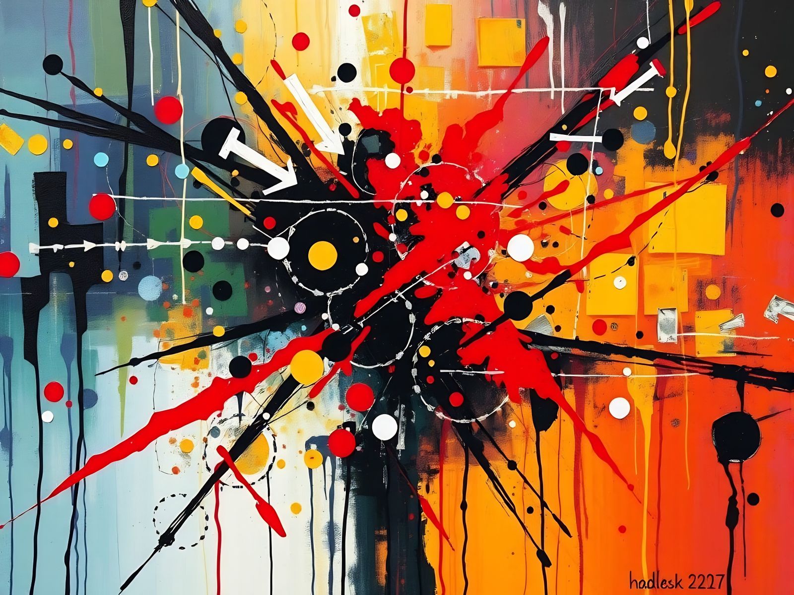 Surreal Neo-Impressionist Landscape in Vibrant Colors