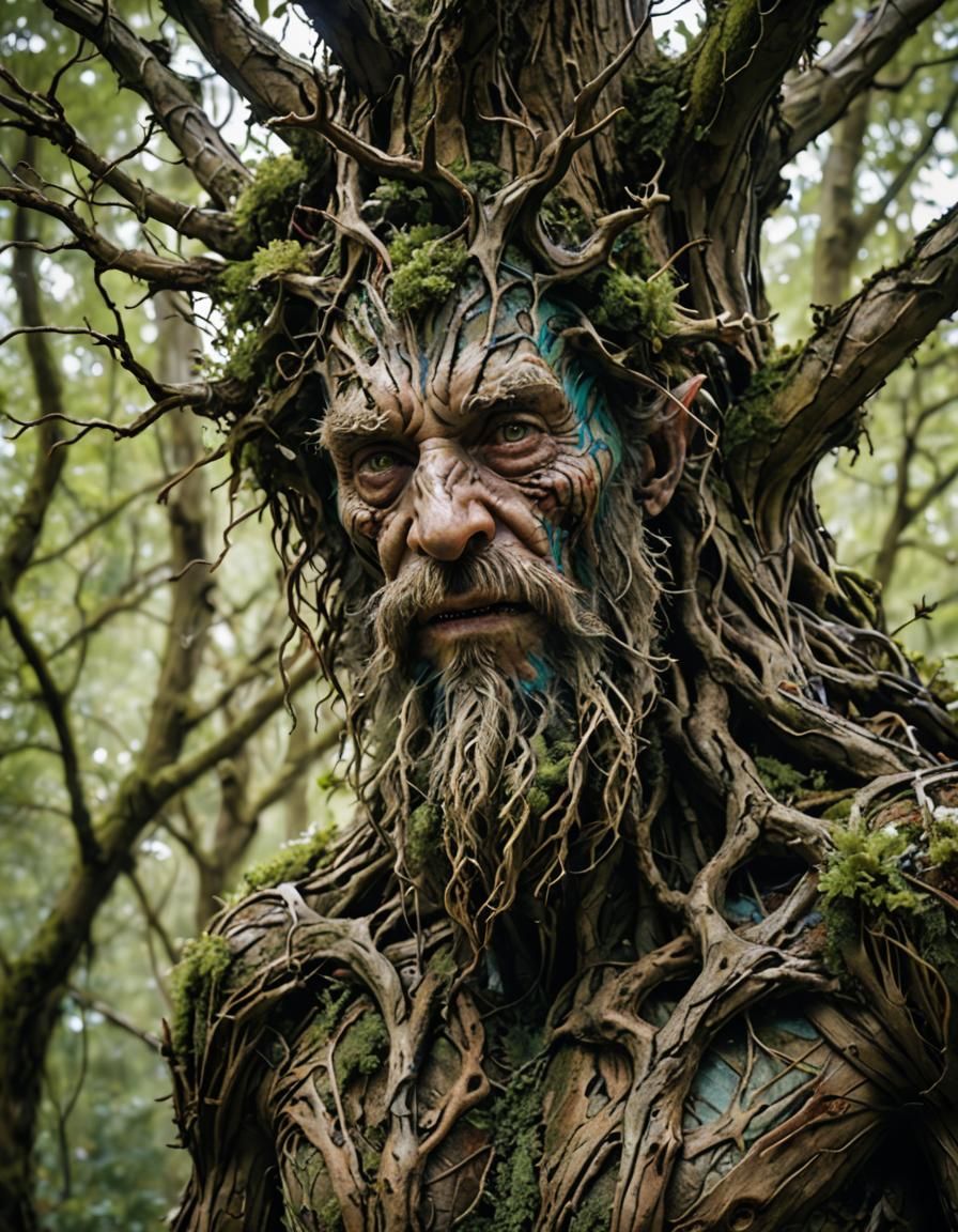 Treebeard Fused with Tree in Griffiths Style