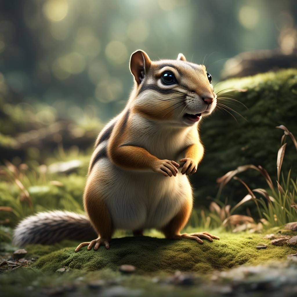 Hyper-Realistic Chipmunk Creature in Unreal Engine