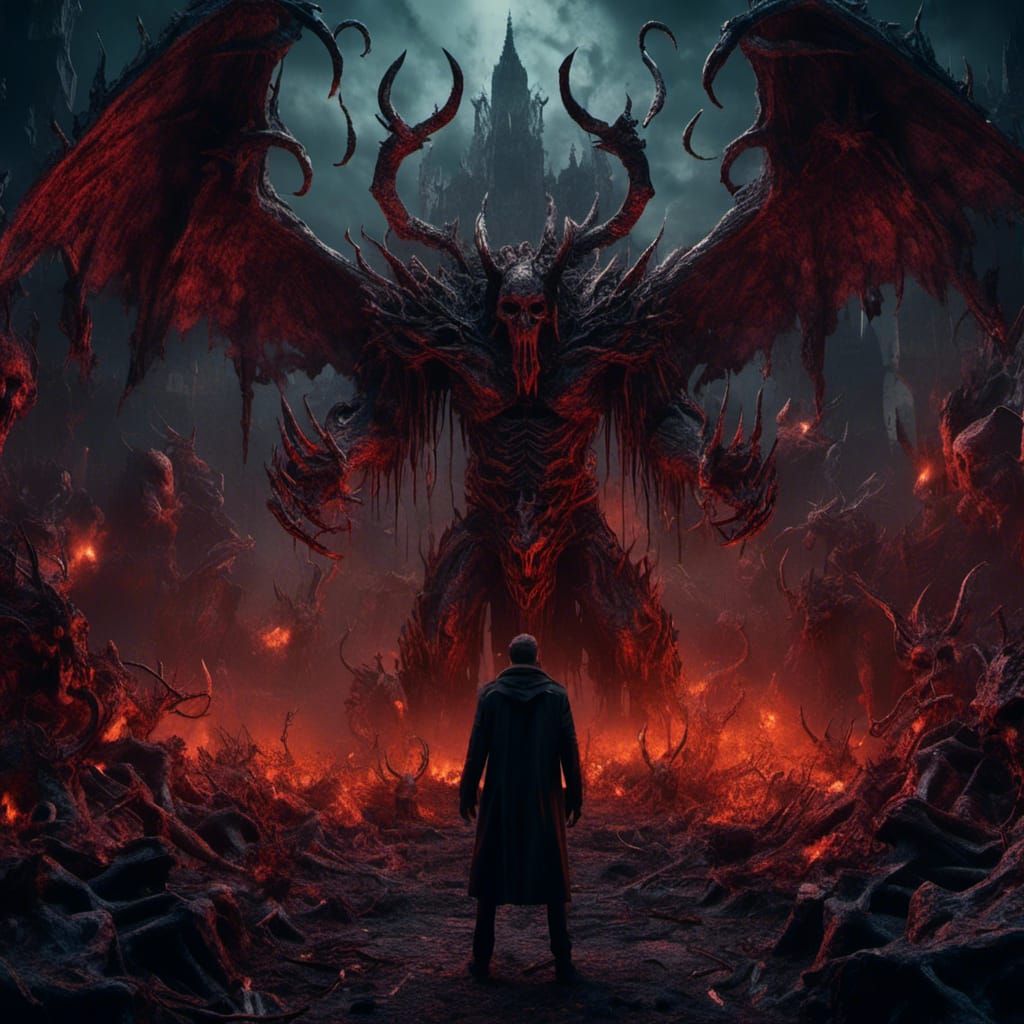 Man Confronts Demons and Angels in Hell