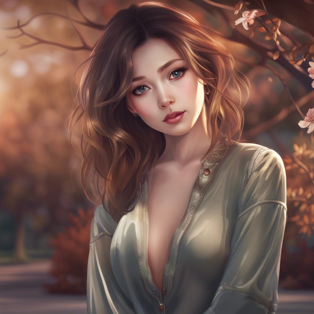 Beautiful Asian Woman on Beach in Ultra-Detailed Photo