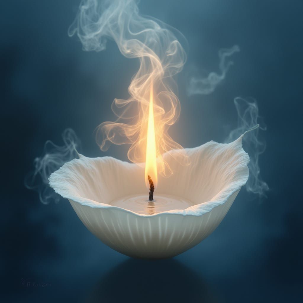 Serenity Vessel in Soft Blue and Purple Hues