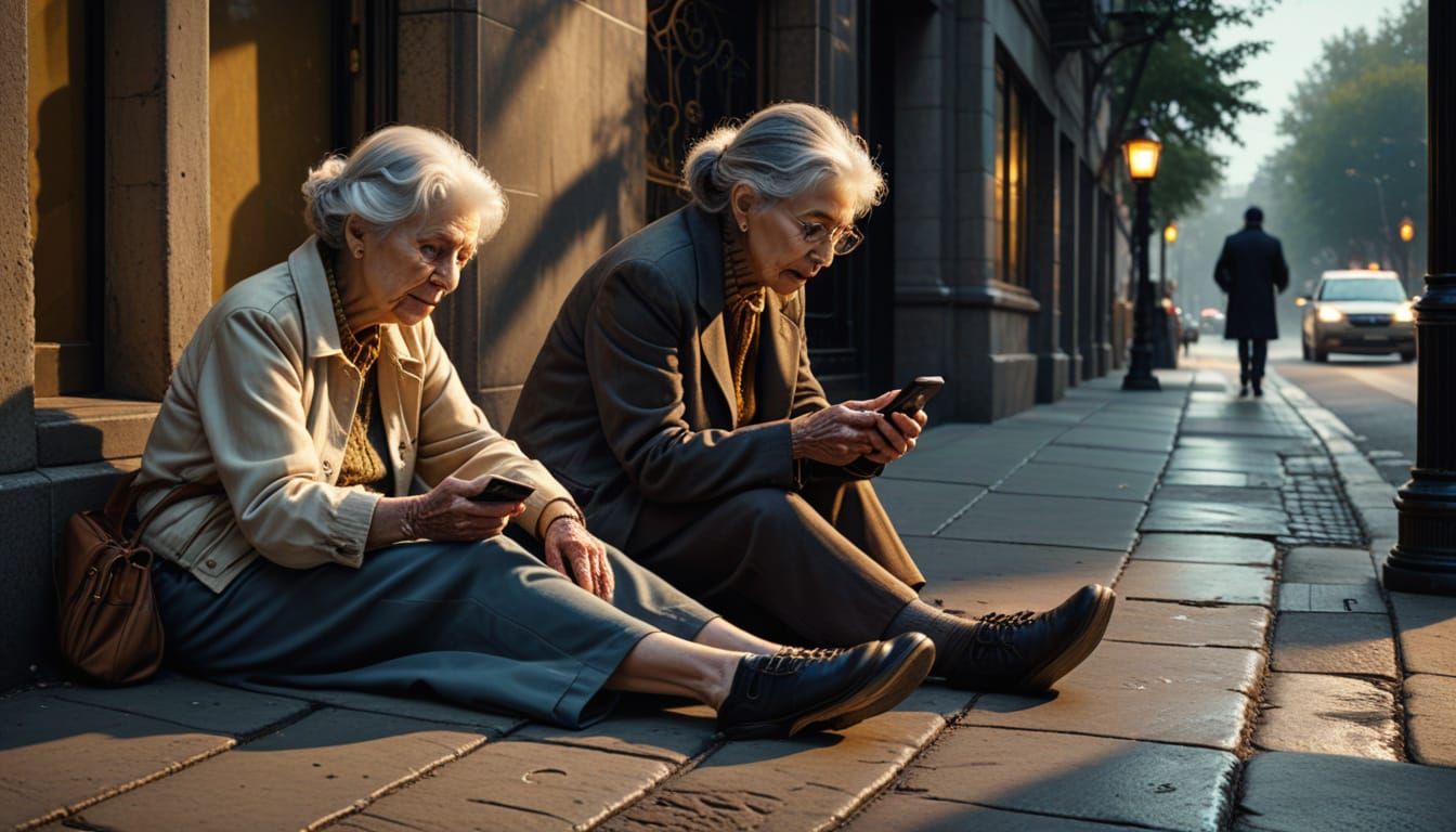 Dramatic Oil Painting of Good Samaritans