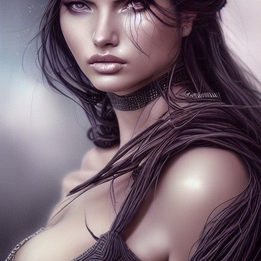 Adriana Lima Fantasy Portrait in Digital Art Style