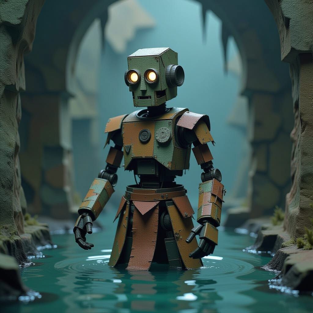 Robot Expressing Emotion in Paper Cut-Out Style