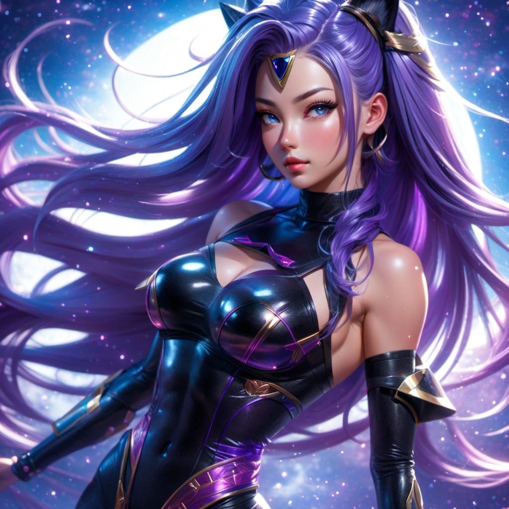 Nebula Drifter in Neon Outfit