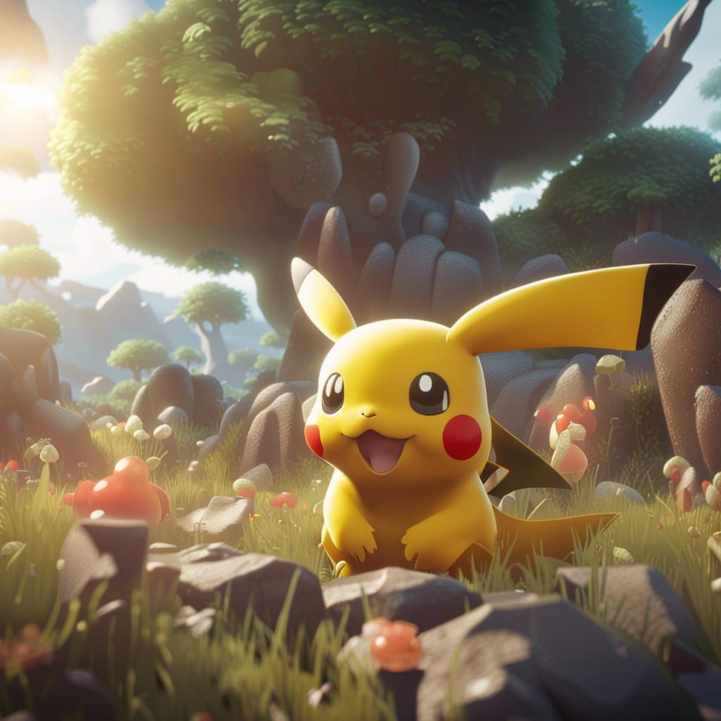 Pokemon Render in 3D Game Cinematic Style