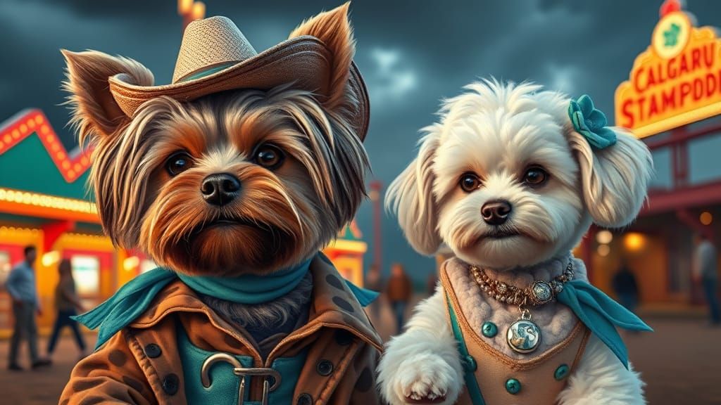 Fantastical Canine Cowgirls at Calgary Stampede