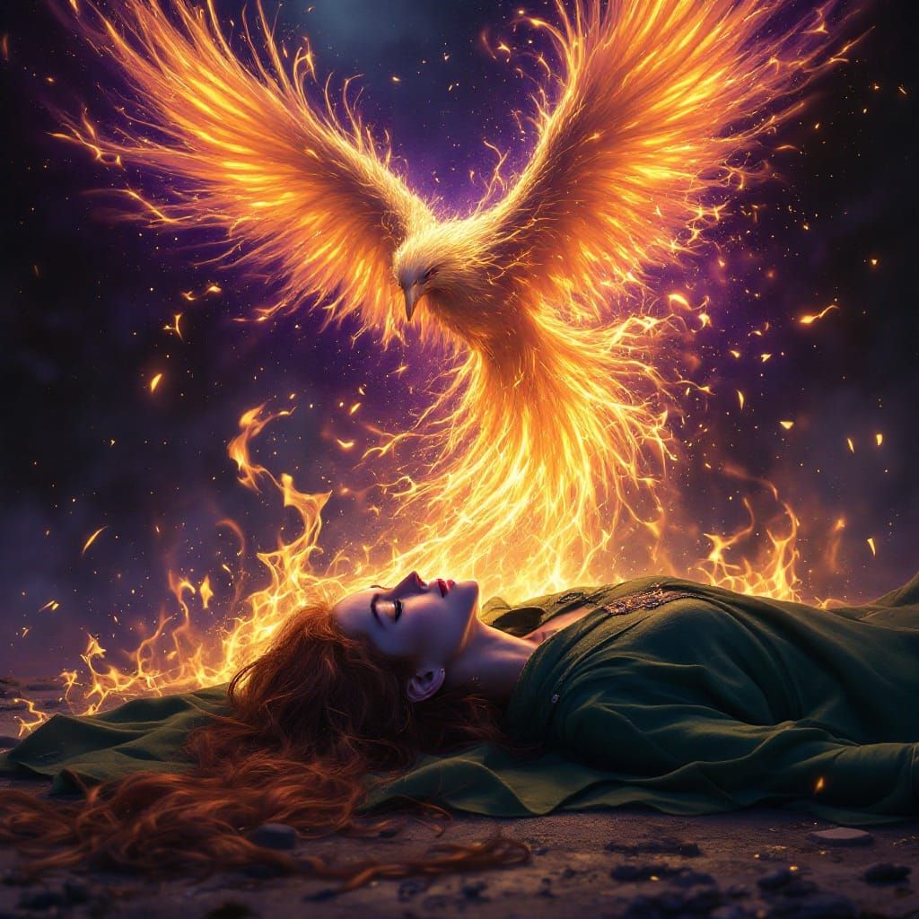 Phoenix Rising: Dark Fantasy Concept Art
