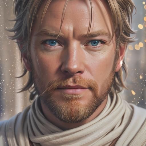 Hyperrealistic Obi-Wan Kenobi Portrait in Cinematic Lighting