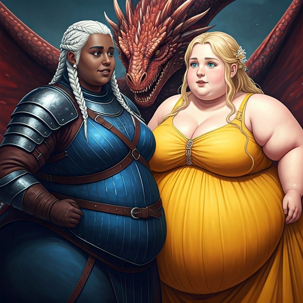Fat Girls with Dragon, Valyria Blue and Anime-Inspired Rider...
