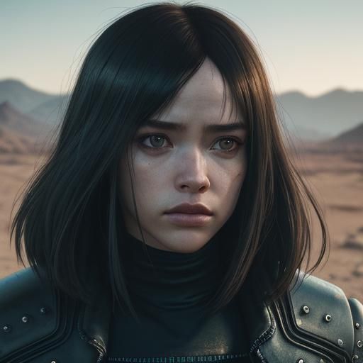 Desolate Wasteland in Cyberpunk 2099 Style