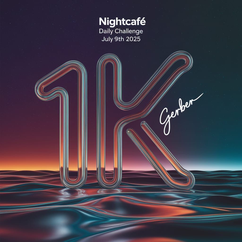 NightCafe Daily Challenge Anniversary Poster Design