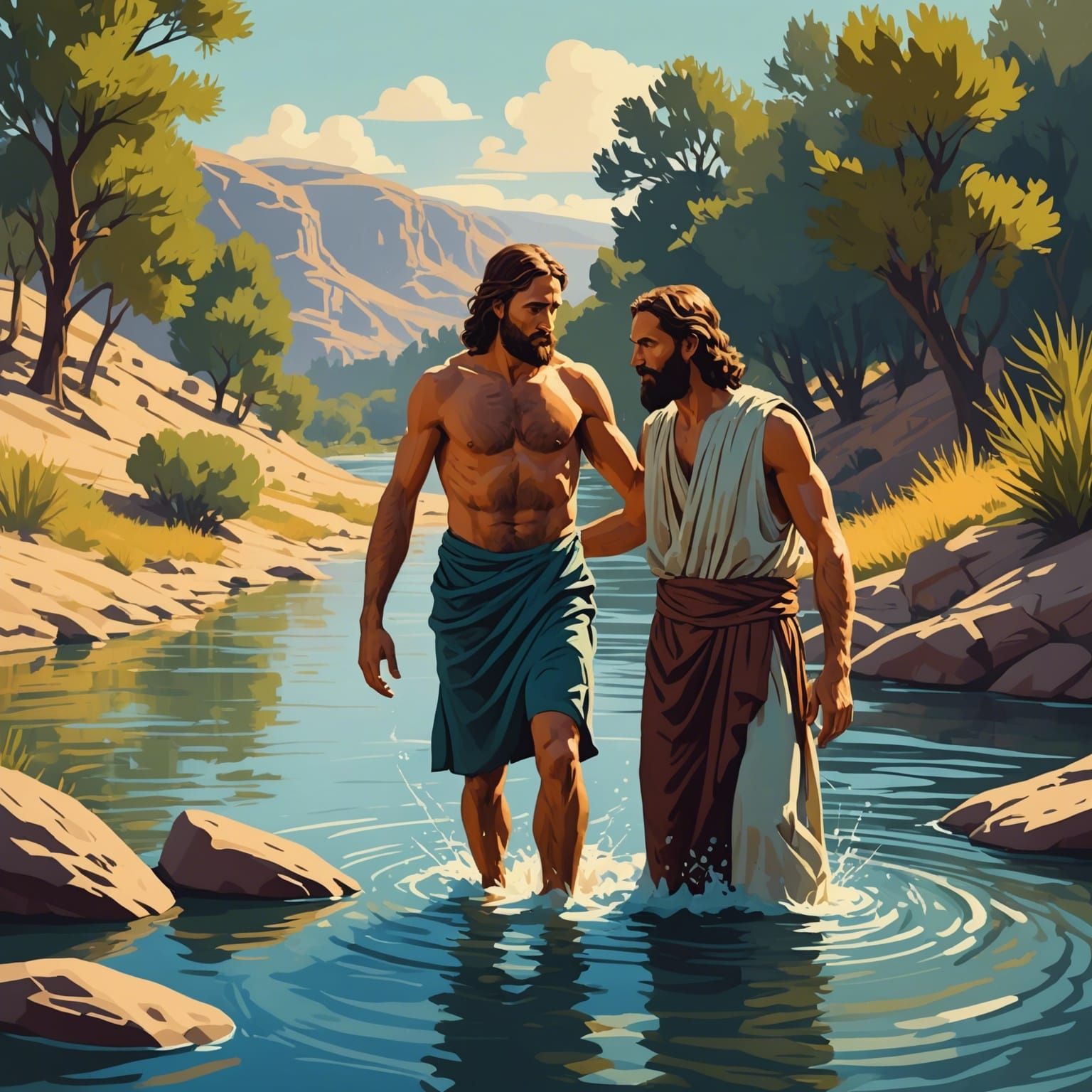 Baptism of Jesus in the River Jordan