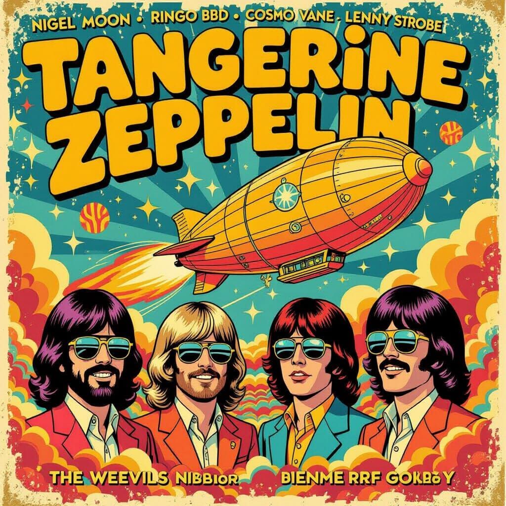 Psychedelic Movie Poster: Tangerine Zeppelin