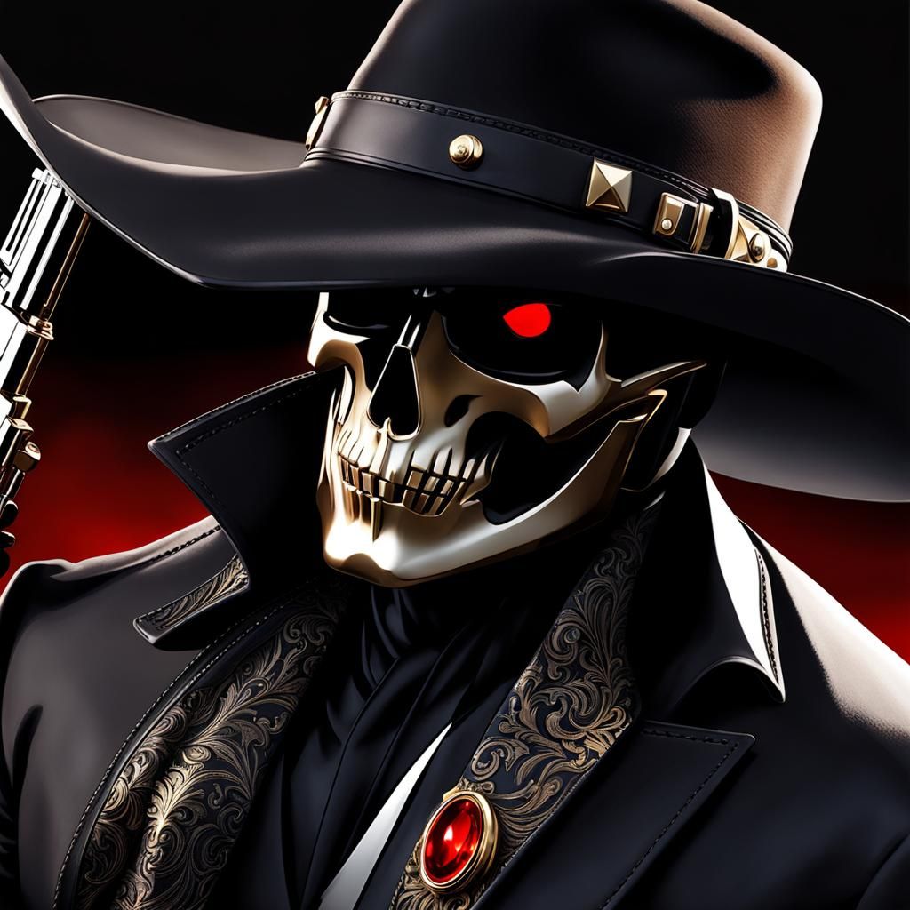 Red-Eyed Phantom Cowboy with Revolver