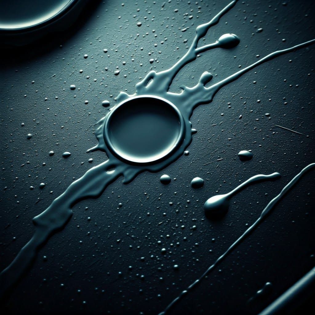 Industrial Splatter Pattern in 35mm Film Aesthetic