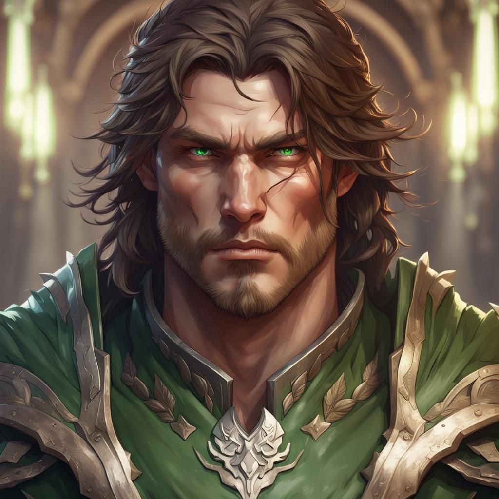 Detailed Warrior Portrait in Artstation Style