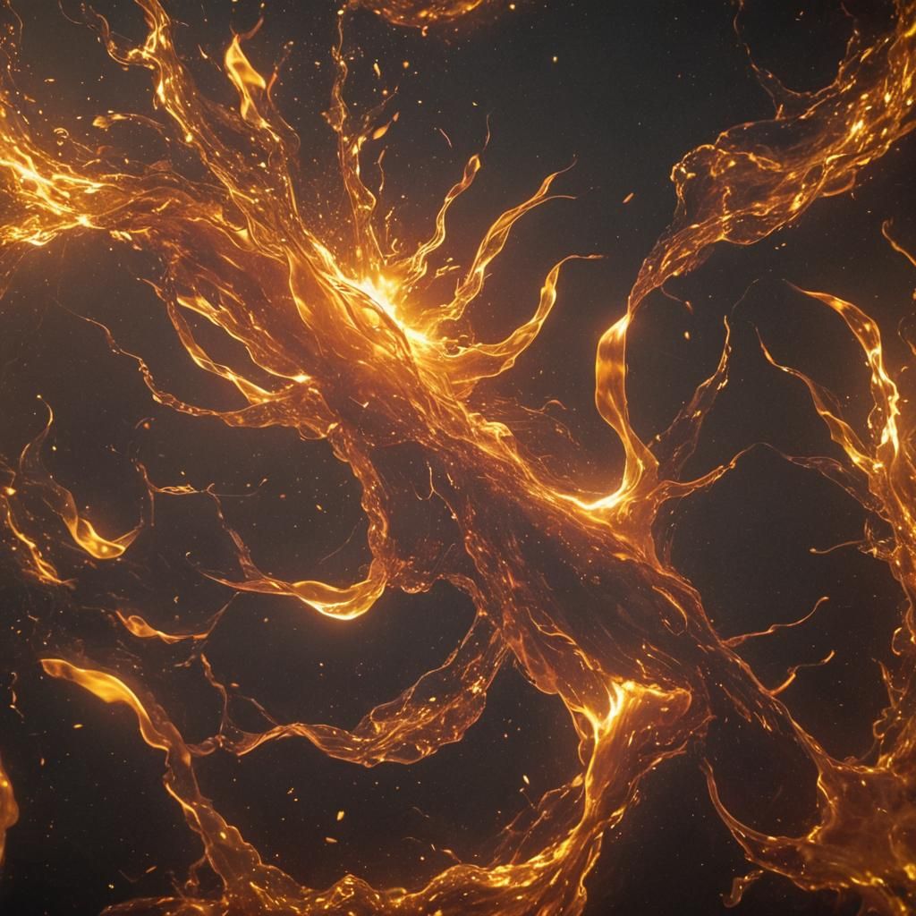 Blazing Sun Eruption of Liquid Gold