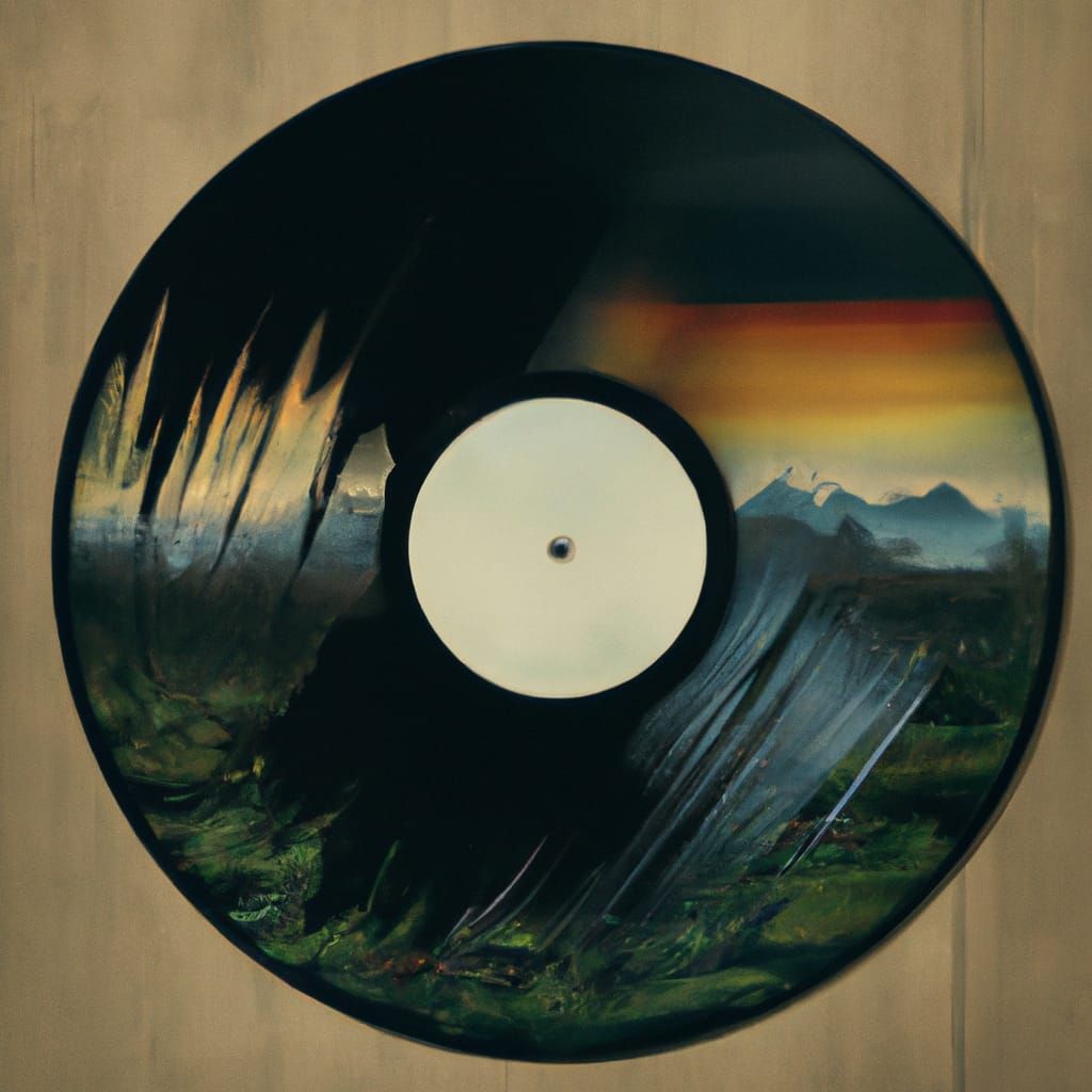 Epic Vinyl Record Digital Matte Painting