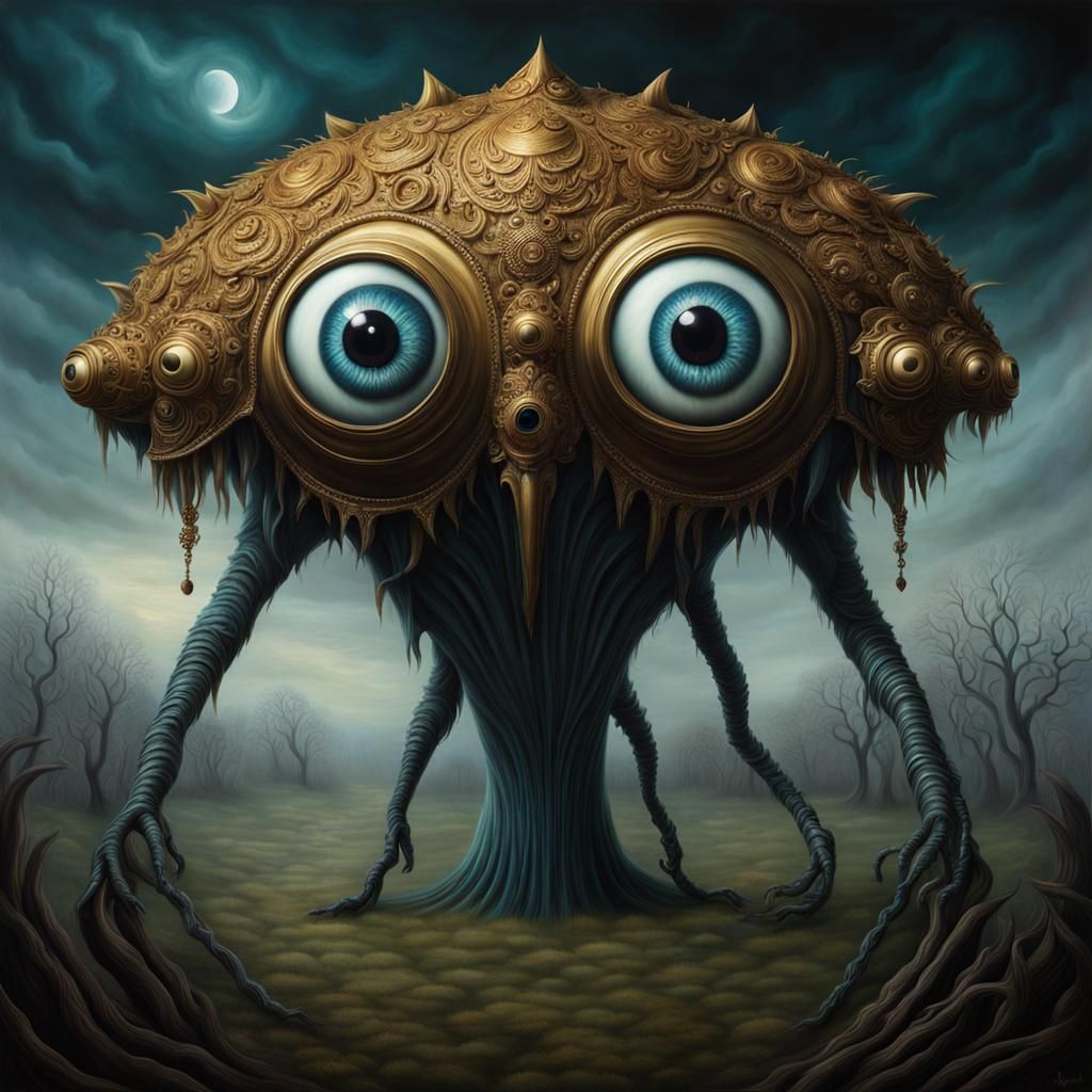 Intense Monster Portrait in Dark Fantasy Style