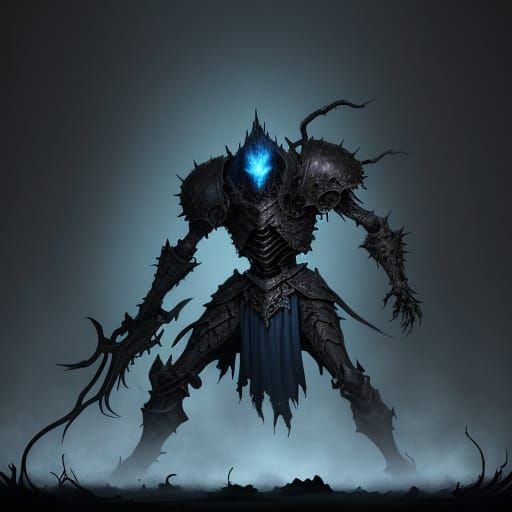Decayed Palace Guard: Grotesque Fusion of Nature and Armor
