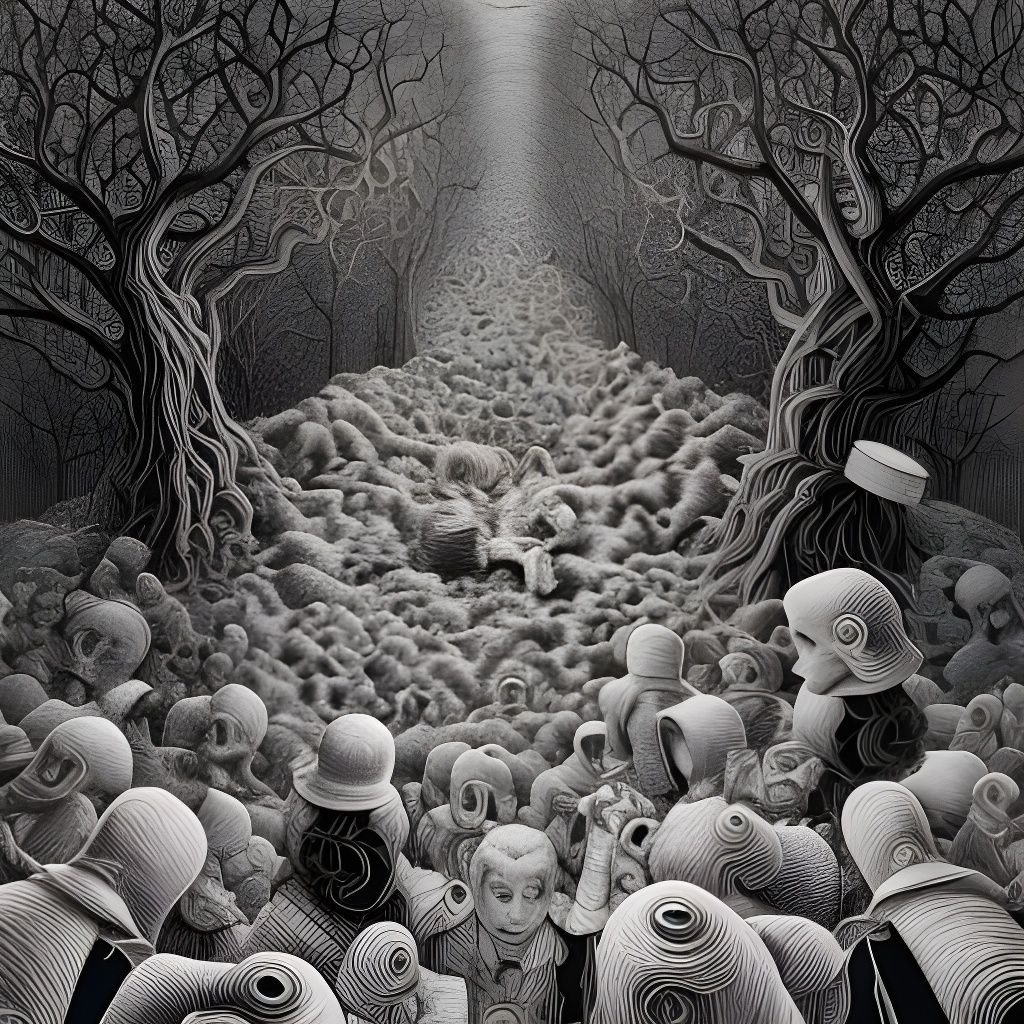 Surreal People in an Escher-esque World