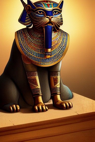 Egyptian Pharaoh Cat on the Nile
