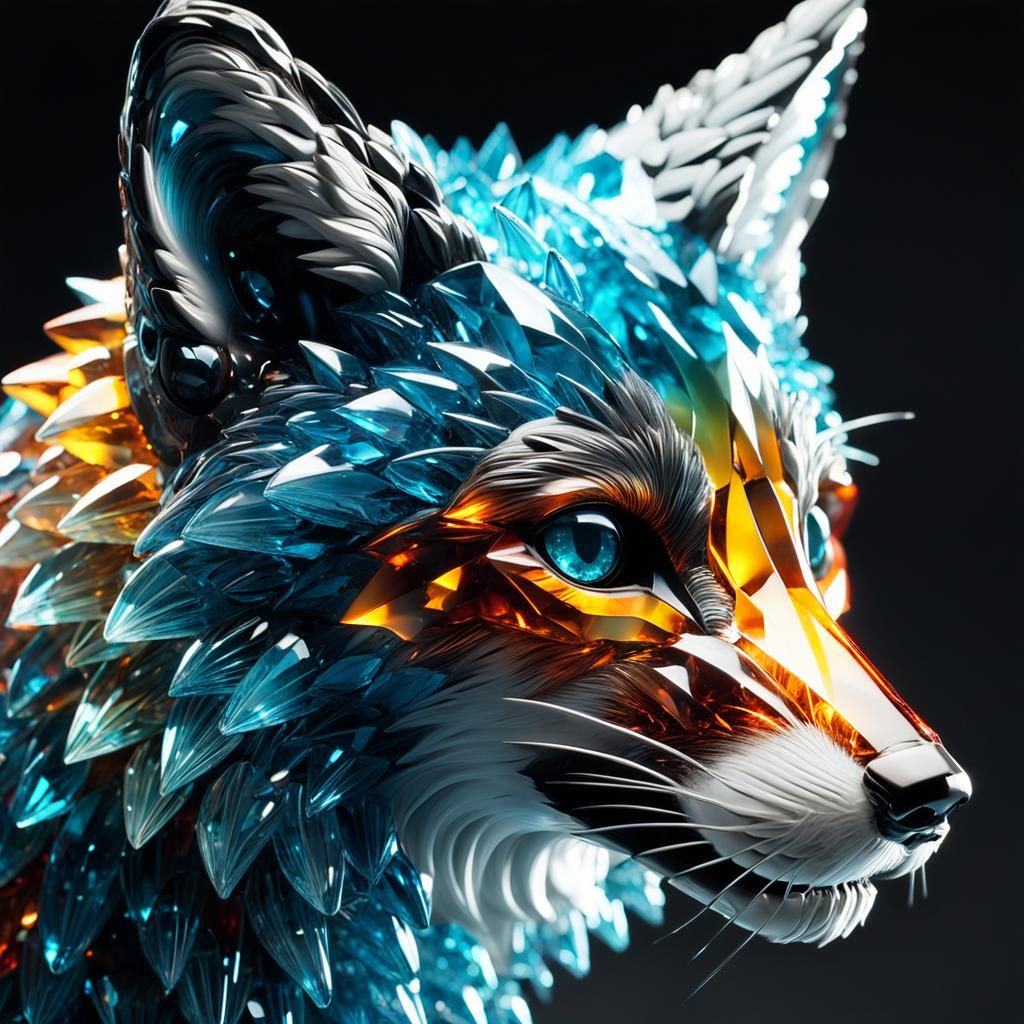 Epic Crystal Fox in Photorealistic CGI